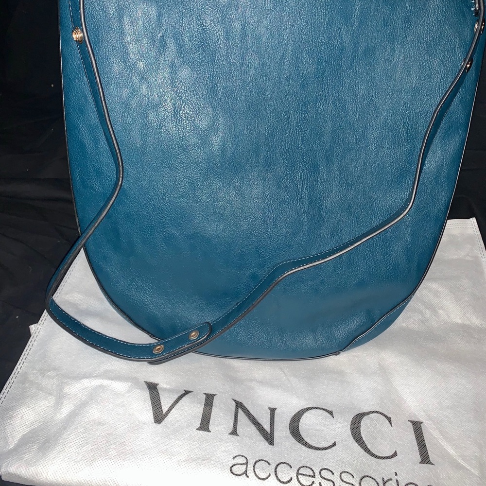 ‼️SOLD‼️ NEVER WORN Prussian Blue Saddle Purse